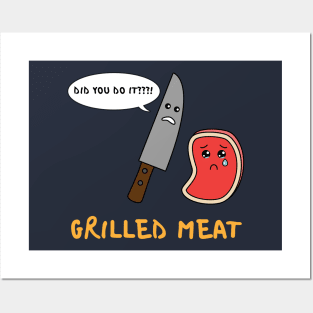 Grilled Meat Posters and Art